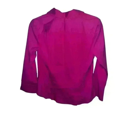 Lafayette 148 NY Button Pink 3/4 Sleeve Collar  Sz 2 Officesiren Barbiecore - Picture 2 of 7